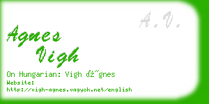 agnes vigh business card